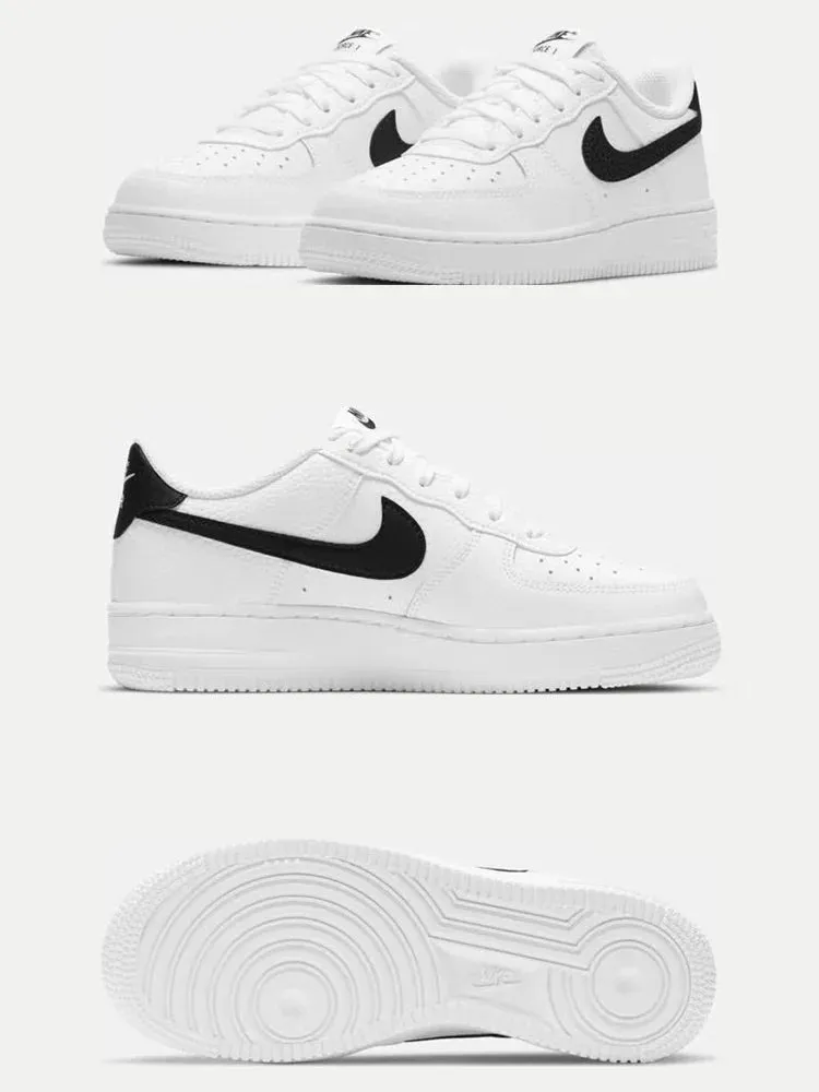 Air Force 1 Nike Men's and Women's Skateboarding Shoes Fashion Black and White Comfortable Af1 Casual Sports Shoes Board Shoes