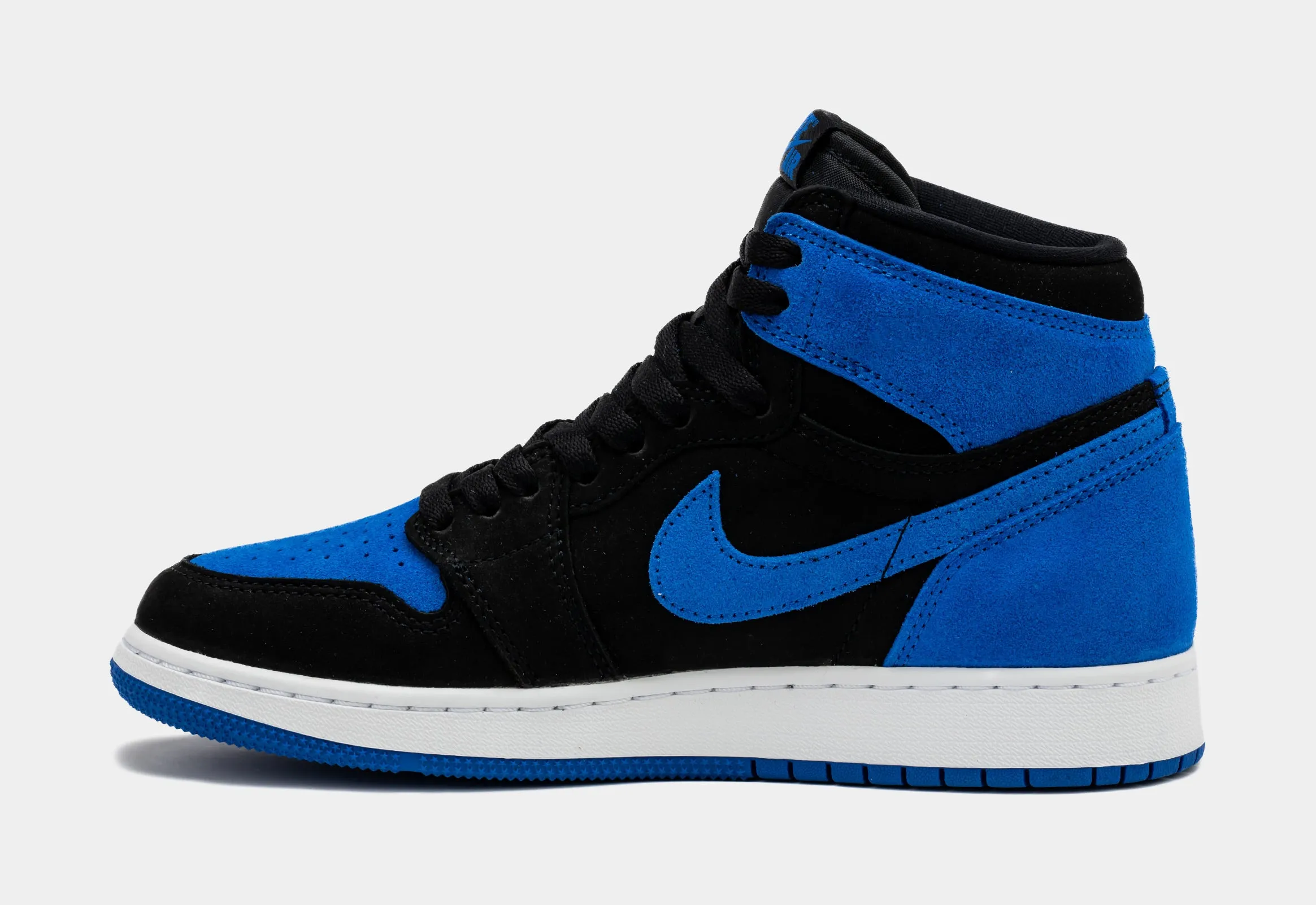 Air Jordan 1 High OG Royal Reimagined Grade School Lifestyle Shoes (Black/White/Royal Blue/Royal Blue)