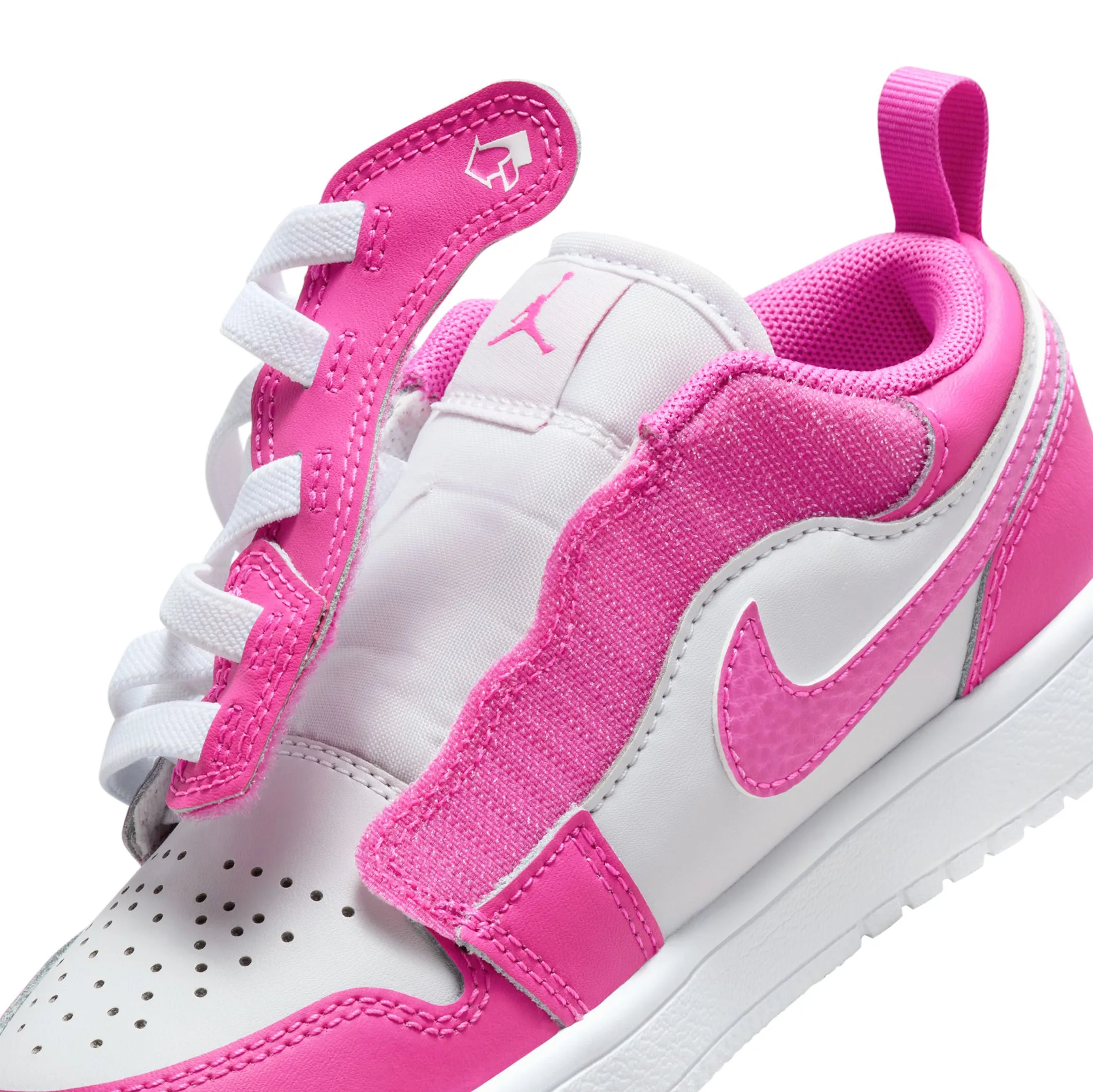 Air Jordan 1 Low Alt Fire Pink Preschool Lifestyle Shoes (Fire Pink/White/Iris Whisper)