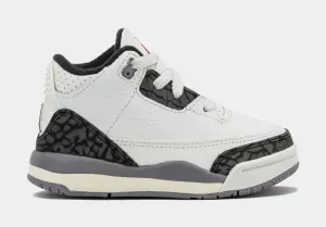 Air Jordan 3 Retro Cement Grey Infant Toddler Lifestyle Shoes (Summit White/Fire Red/Cement Grey/Black) Free Shipping