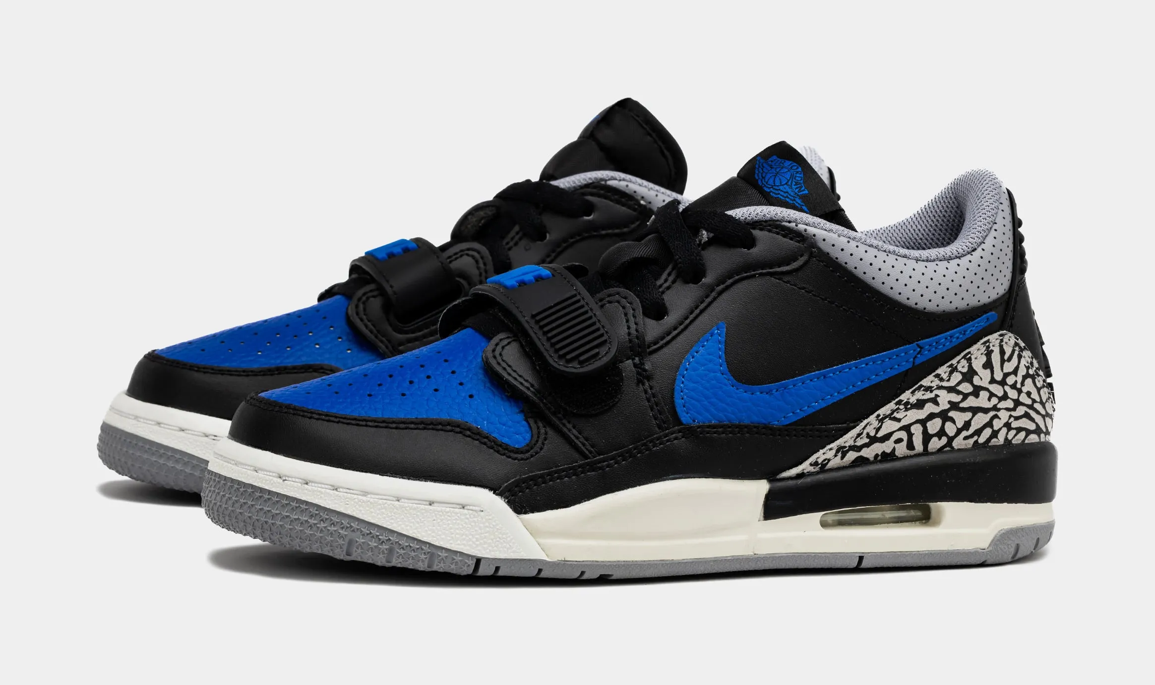 Air Jordan Legacy 312 Low Royal Blue Grade School Basketball Shoes (Black/White/Cement Grey/Game Royal)