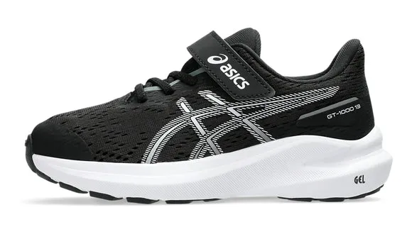 ASICS GT 1000 13 PS VELCRO - BLACK WHITE