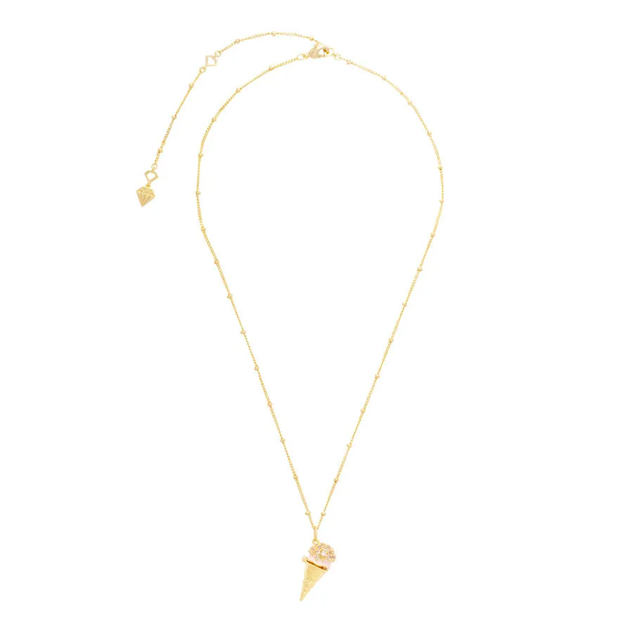 Cafe W Co Ice Cream Gold Necklace