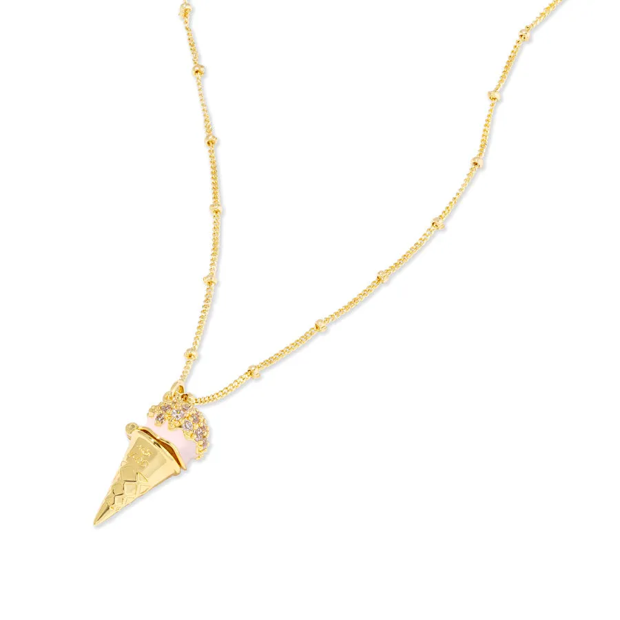 Cafe W Co Ice Cream Gold Necklace