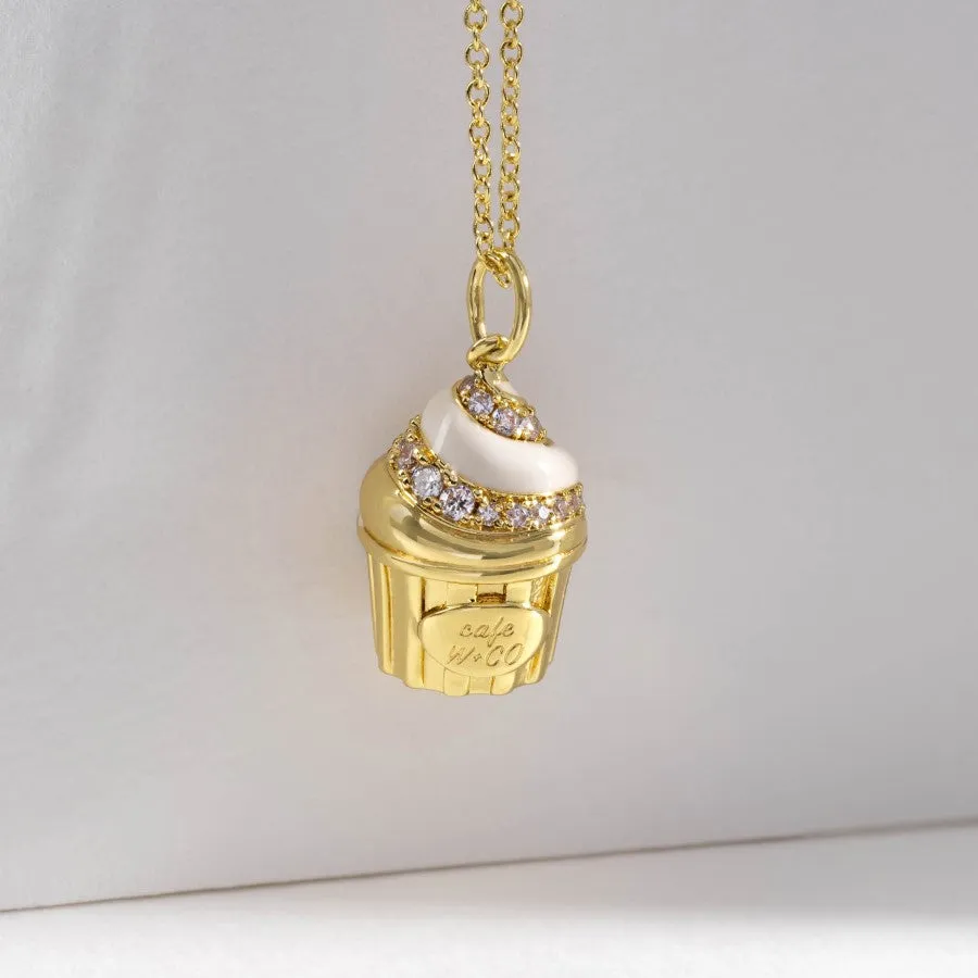 Cafe W Co Sundae Cup Gold Necklace