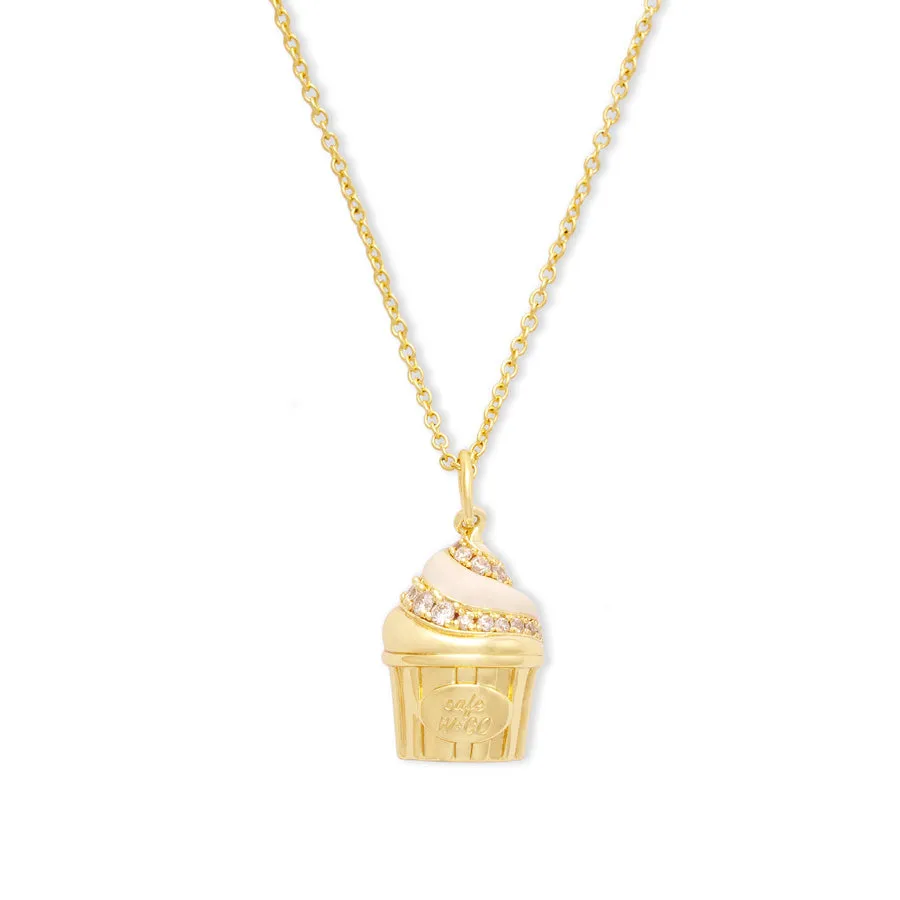 Cafe W Co Sundae Cup Gold Necklace