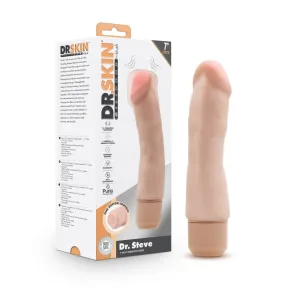 Dr. Skin Silicone By Blush® | Beige 7.75-Inch Long Vibrating Dildo