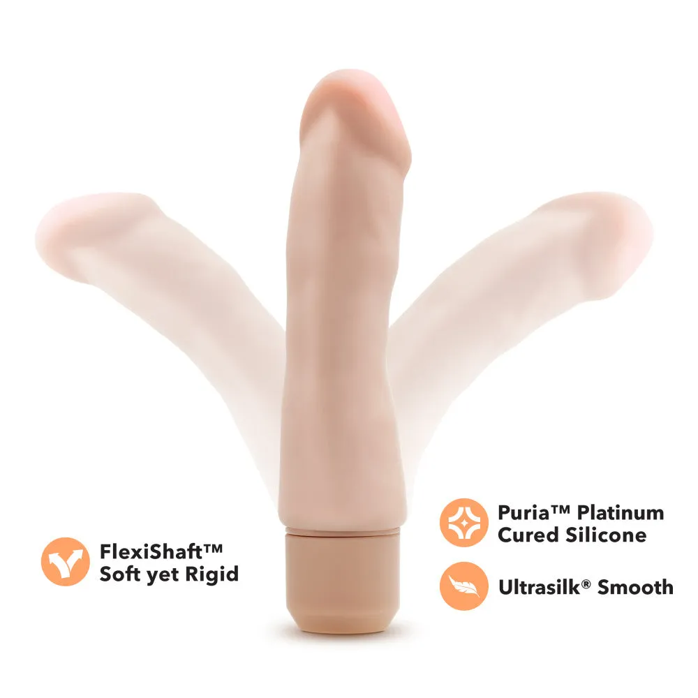 Dr. Skin Silicone By Blush® | Beige 7.75-Inch Long Vibrating Dildo