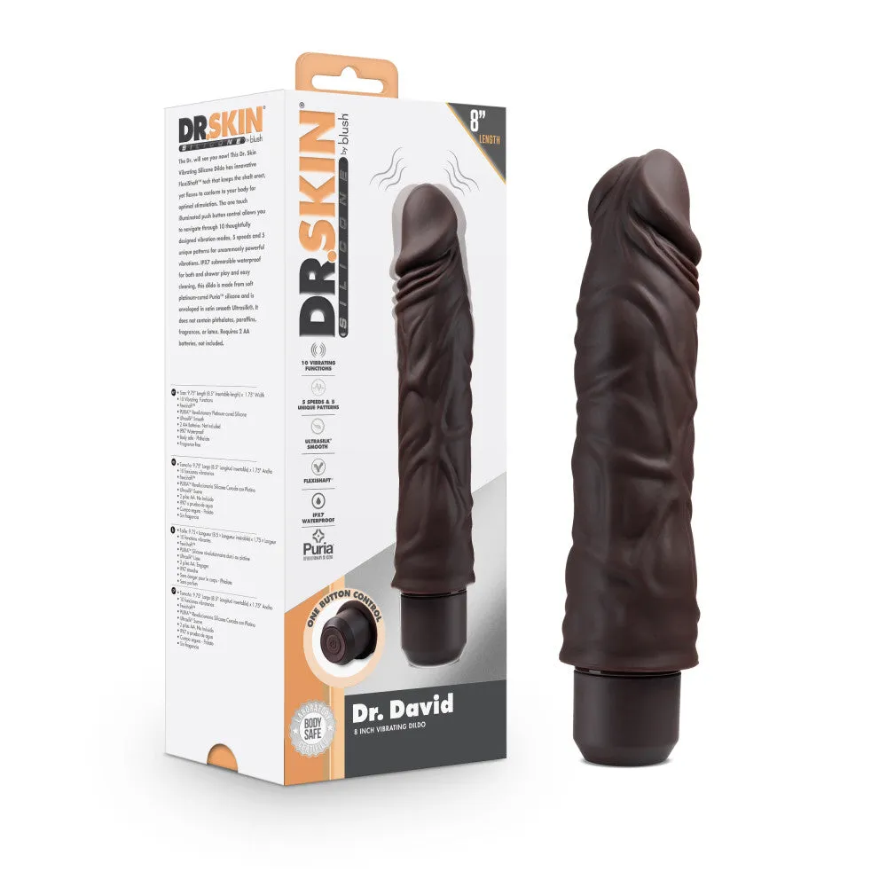 Dr. Skin Silicone By Blush® | Dr. David Brown 8.5-Inch Long Vibrating Dildo