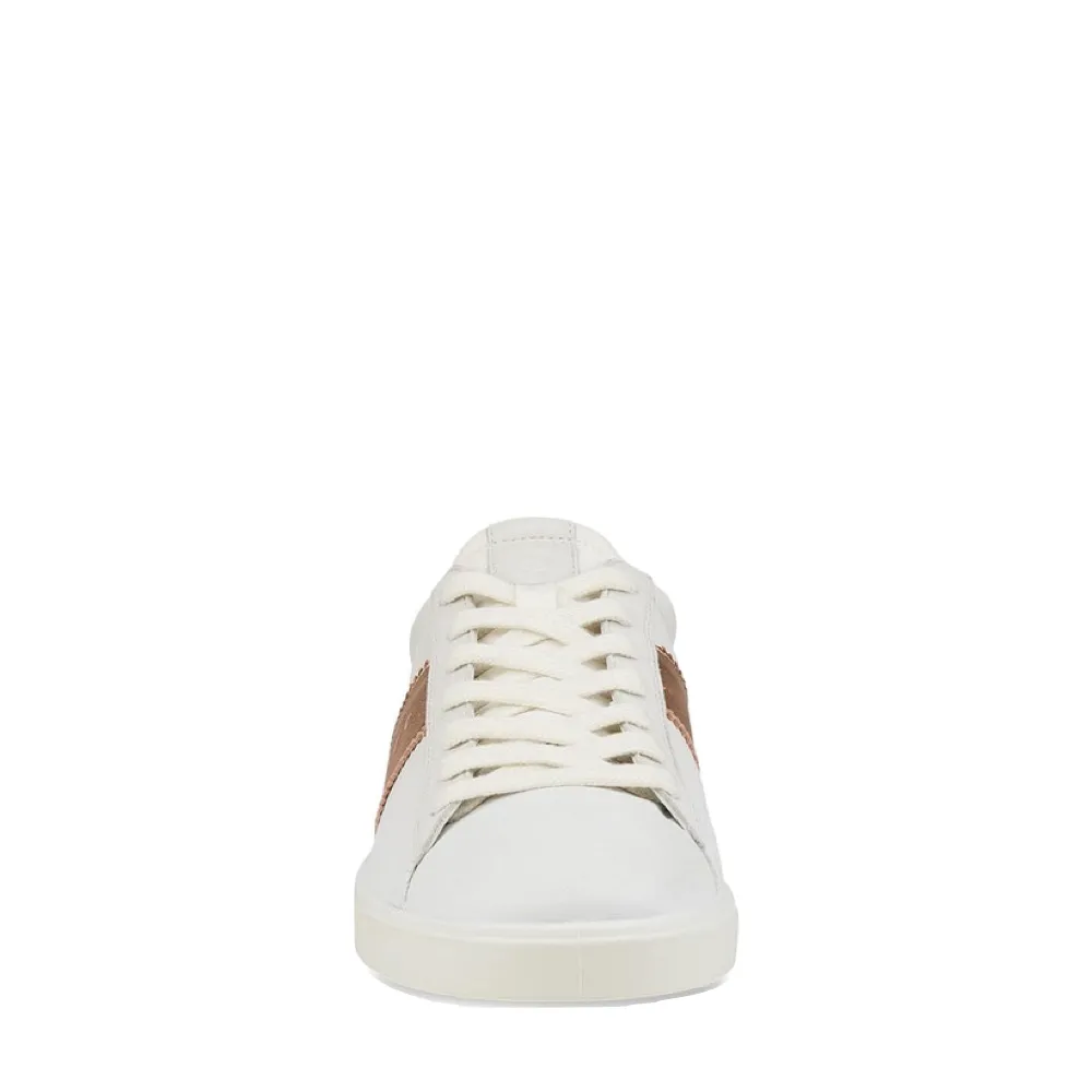 Ecco Women's Street Lite Retro Sneaker (White/Hammered Bronze/Pure Silver)