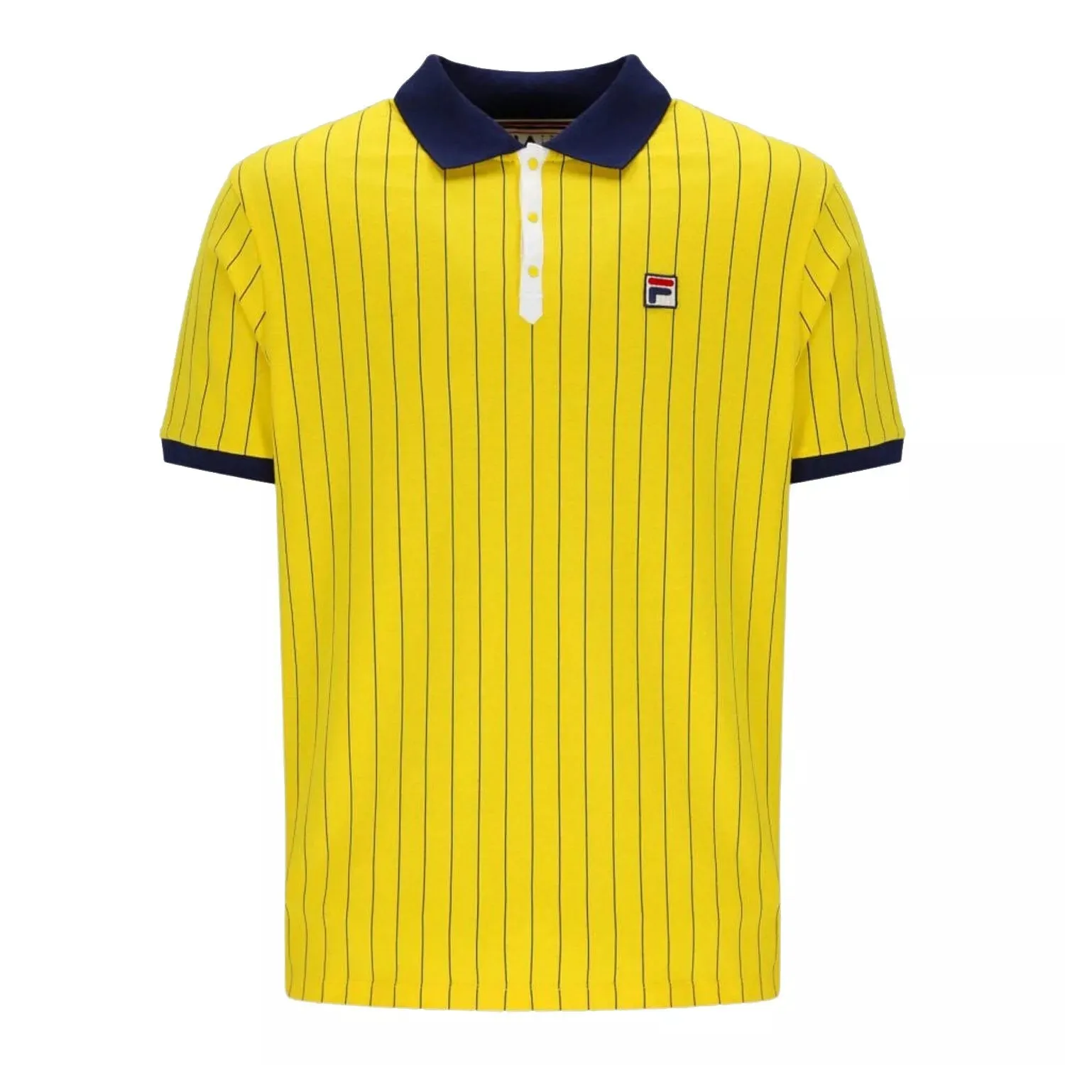 FILA Mens Retro BB1 Classic Vintage Striped Polo