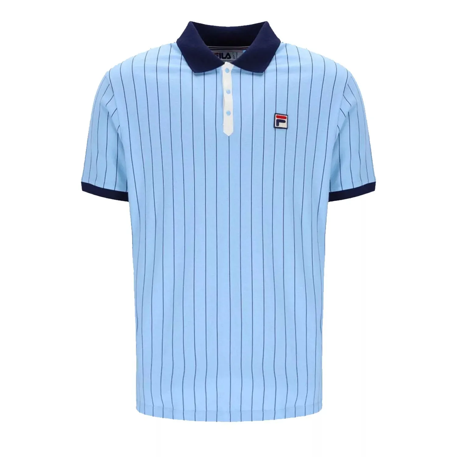 FILA Mens Retro BB1 Classic Vintage Striped Polo