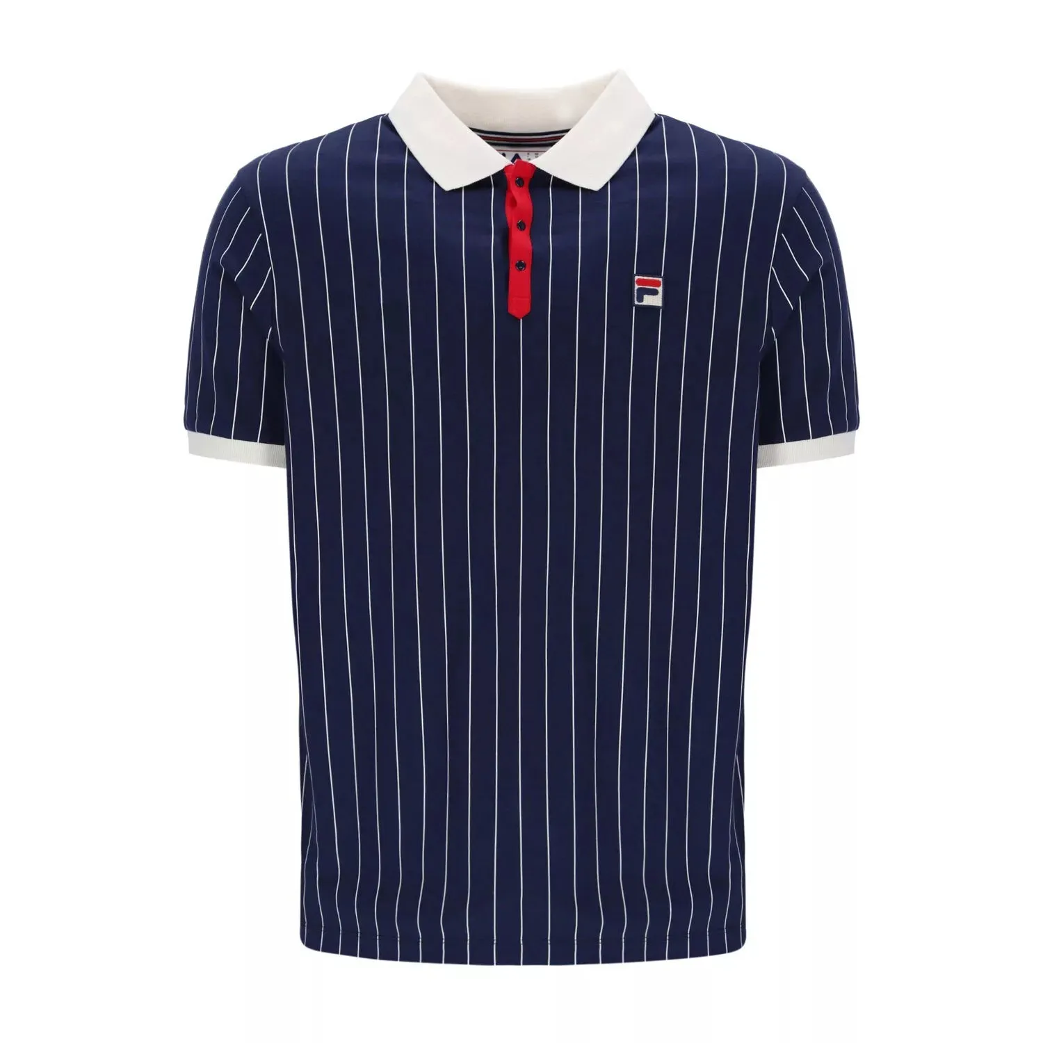 FILA Mens Retro BB1 Classic Vintage Striped Polo