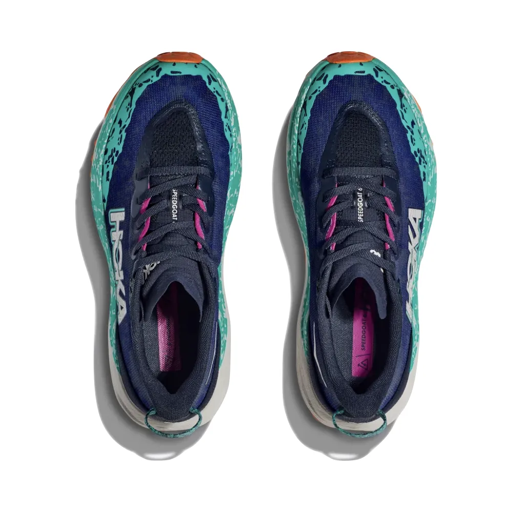 Hoka Women's Speedgoat 6 Sneaker in Varsity Navy/Meteor