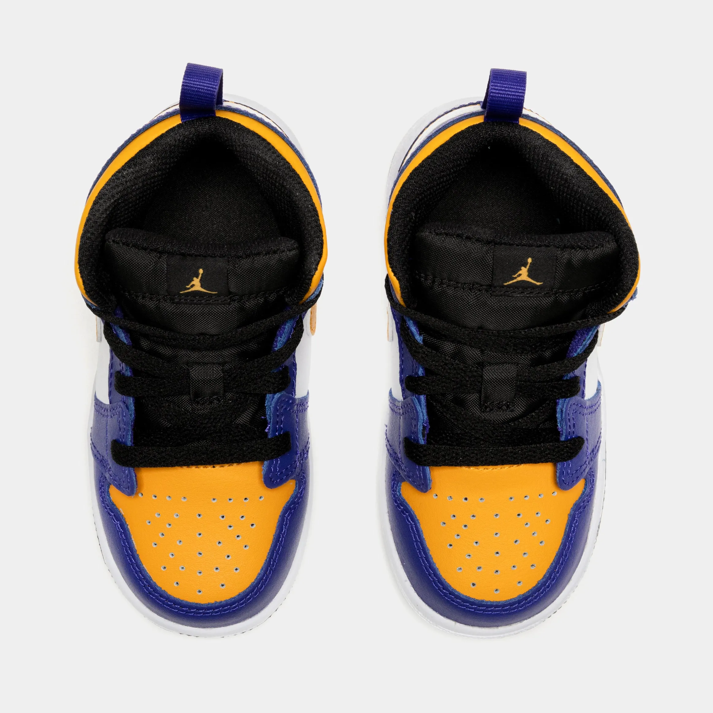 Jordan 1 Mid Infant Toddler Lifestyle Shoes (Purple/Yellow)