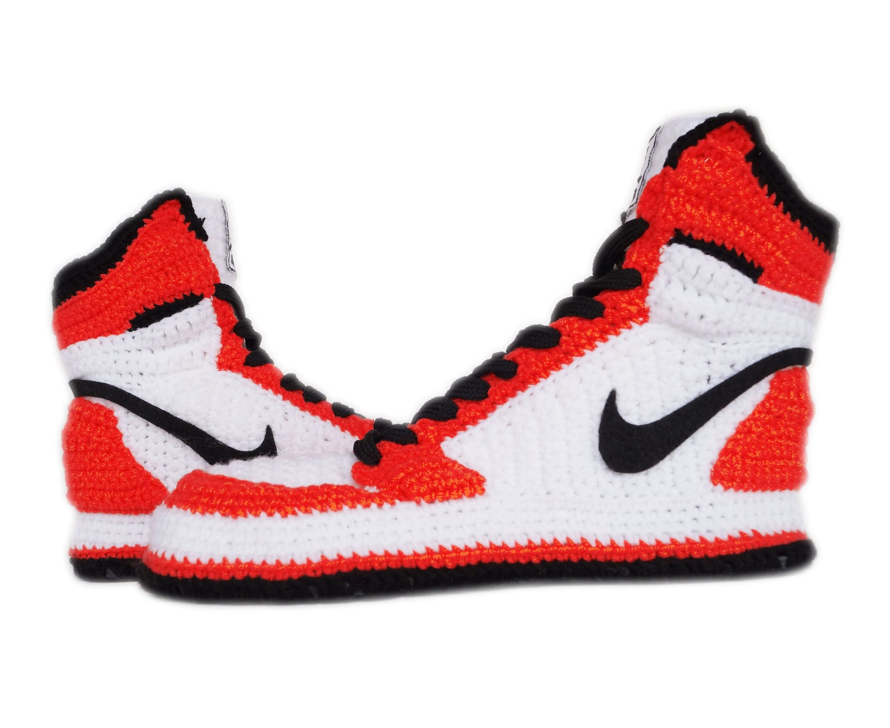 Jordan Basketball Shoes Handmade Crochet Slippers Custom Soft Big Plush