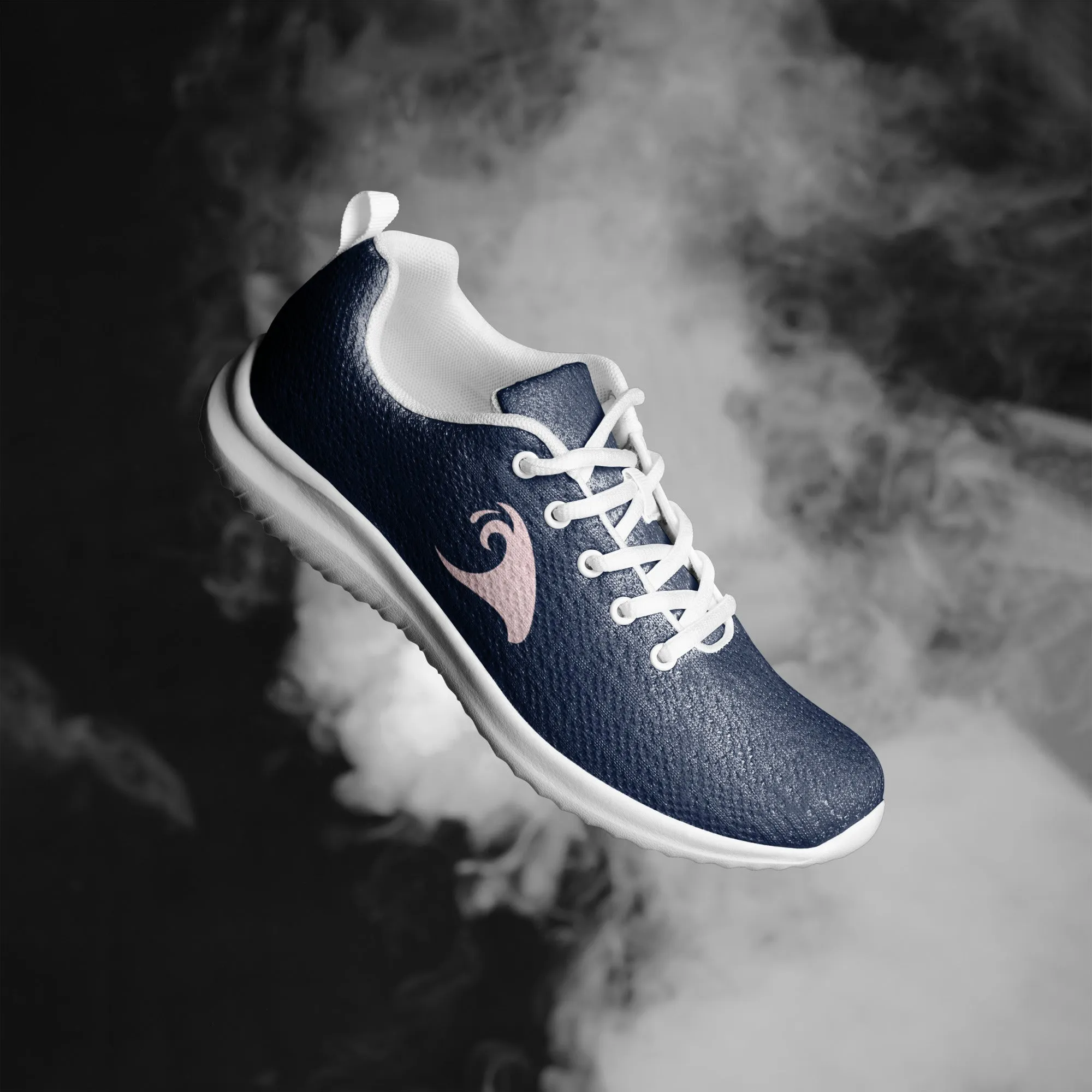 Men’s Navy Blue Athleisure Shoes with Extremely Stoked Soft Pink Epic Wave Logo