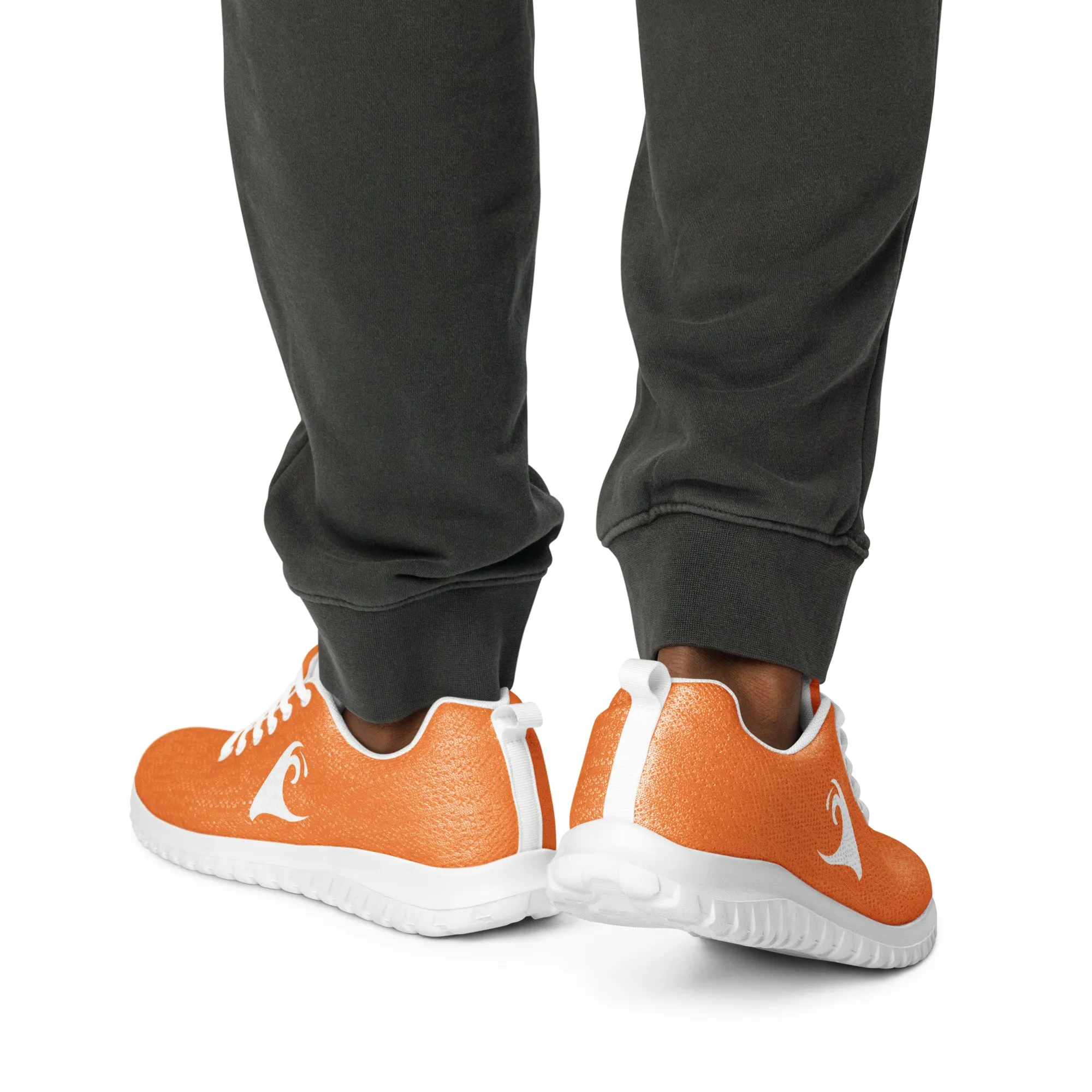 Men’s Orange Athleisure Shoes with Extremely Stoked Epic Wave Logo