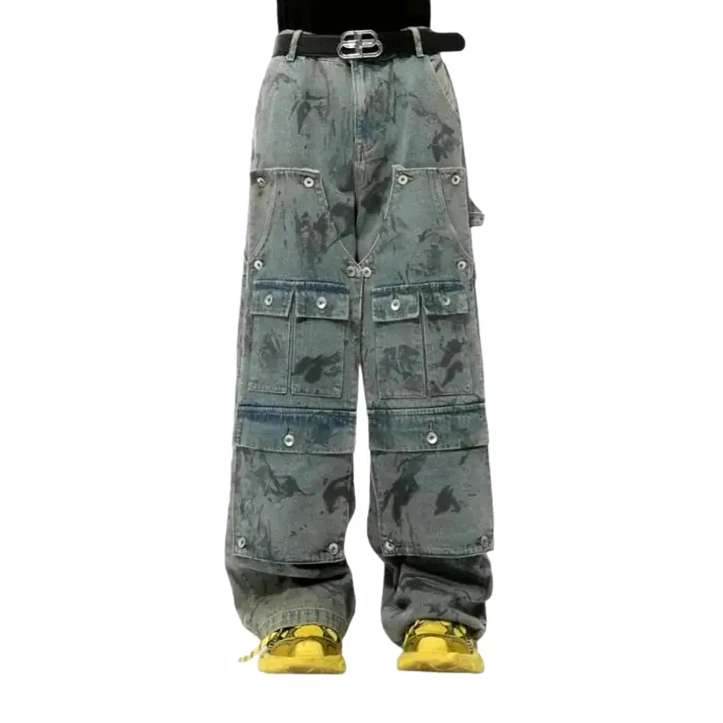 Mid rise retro baggy men's jeans