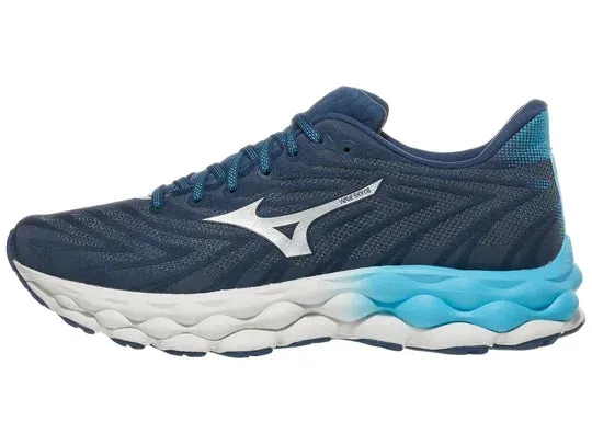 Mizuno | Wave Sky 8 | Men's | Blue Wing Teal/Silver