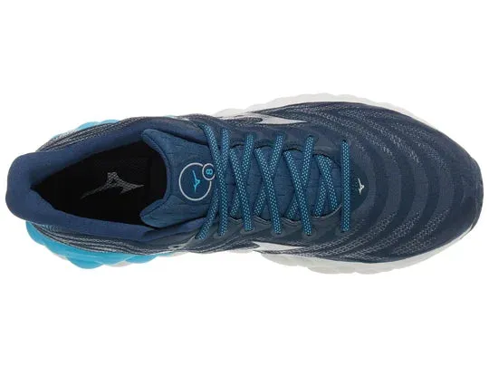 Mizuno | Wave Sky 8 | Men's | Blue Wing Teal/Silver