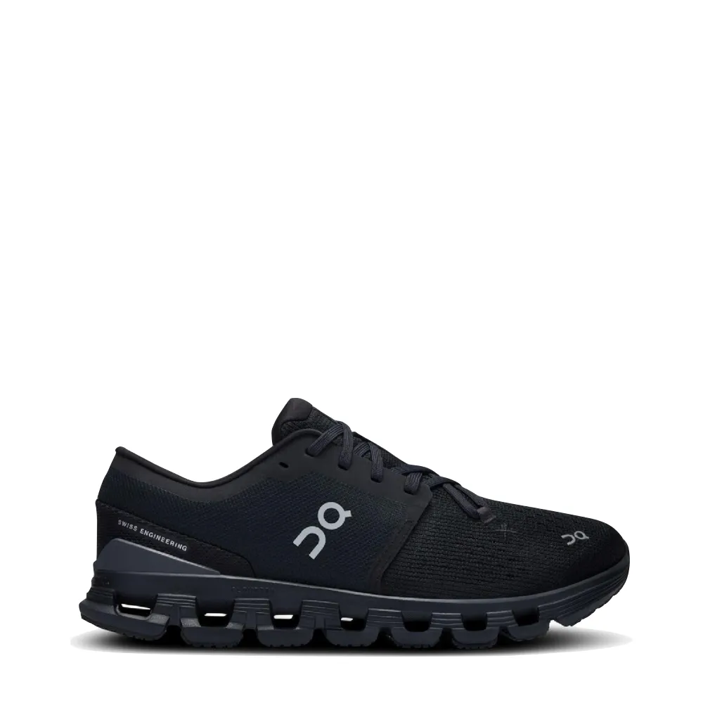 On Men's Cloud X 4 Sneaker in Black/Eclipse