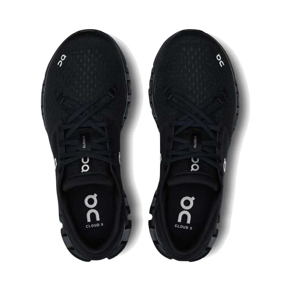 On Men's Cloud X 4 Sneaker in Black/Eclipse