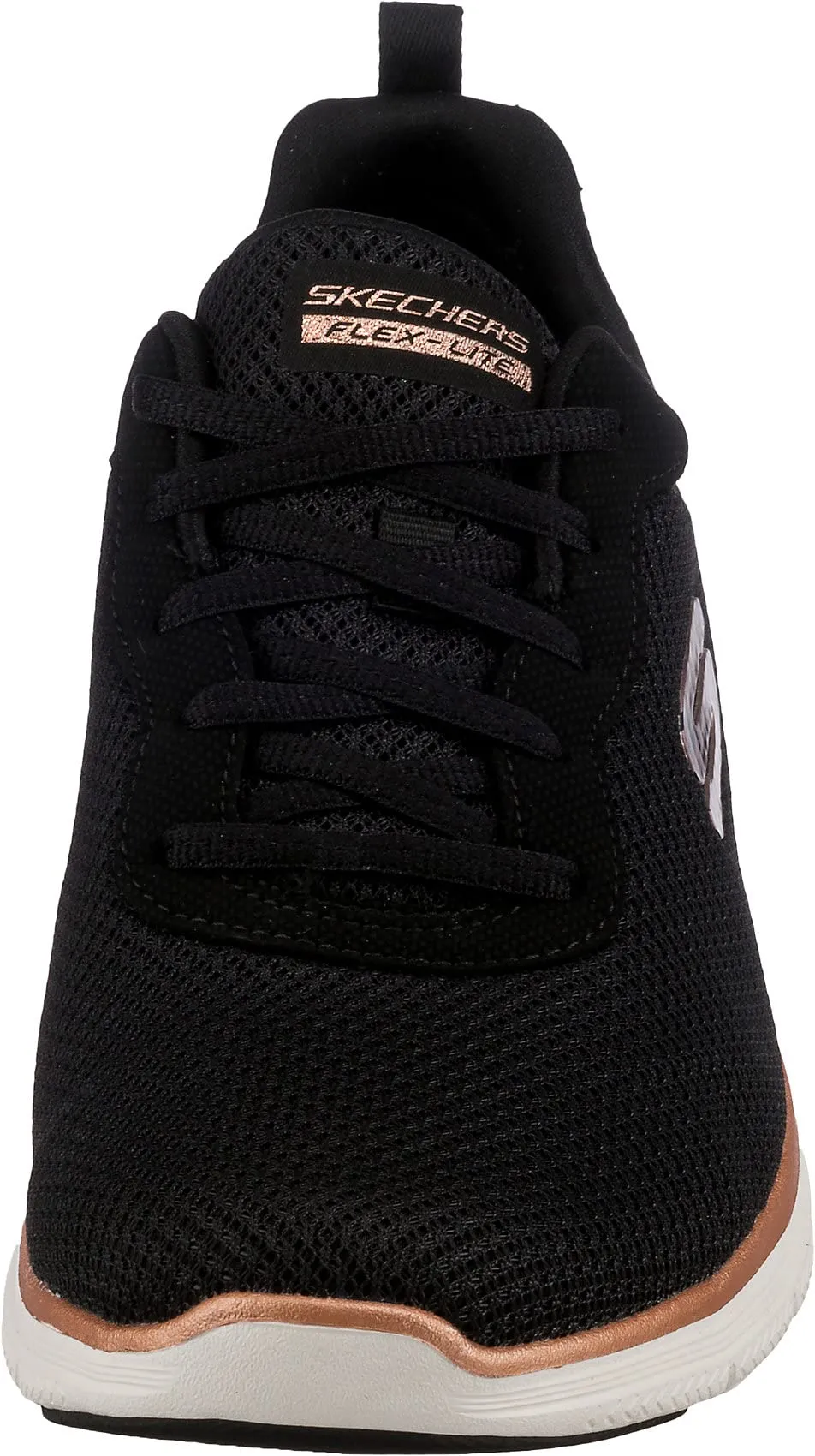 Skechers Women's Flex Appeal 4.0-Brilliant Vie Black/Rose Gold Sneaker-5 UK (149303-BKRG)