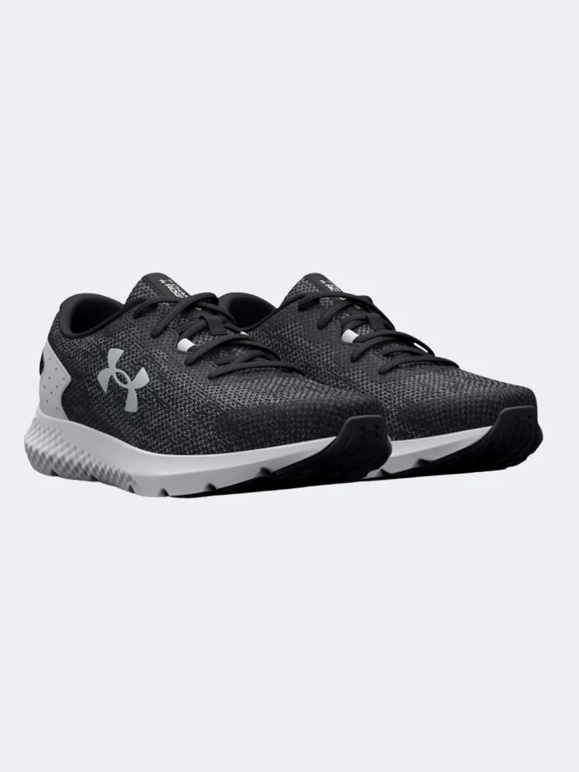 Under Armour Charged Rogue 3 Knit Men Running Shoes Black/White