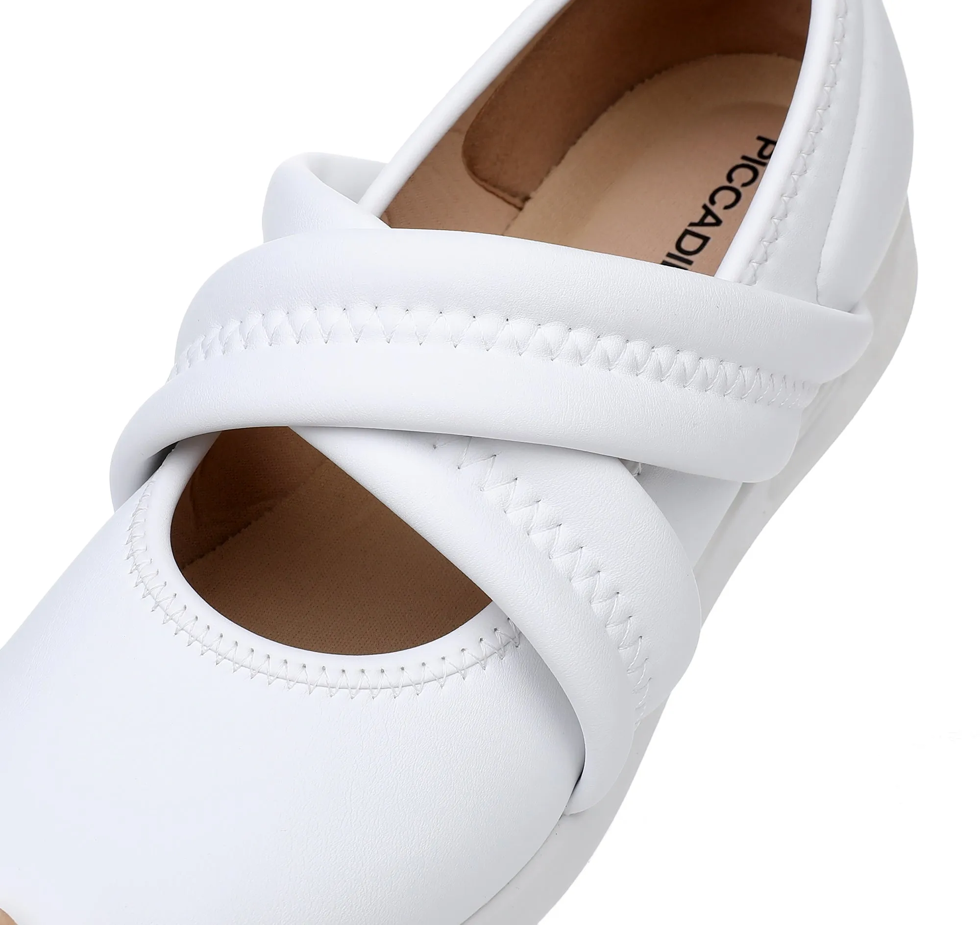 White Comfy Sneakers with Anti-Viral Footbed (998.003)