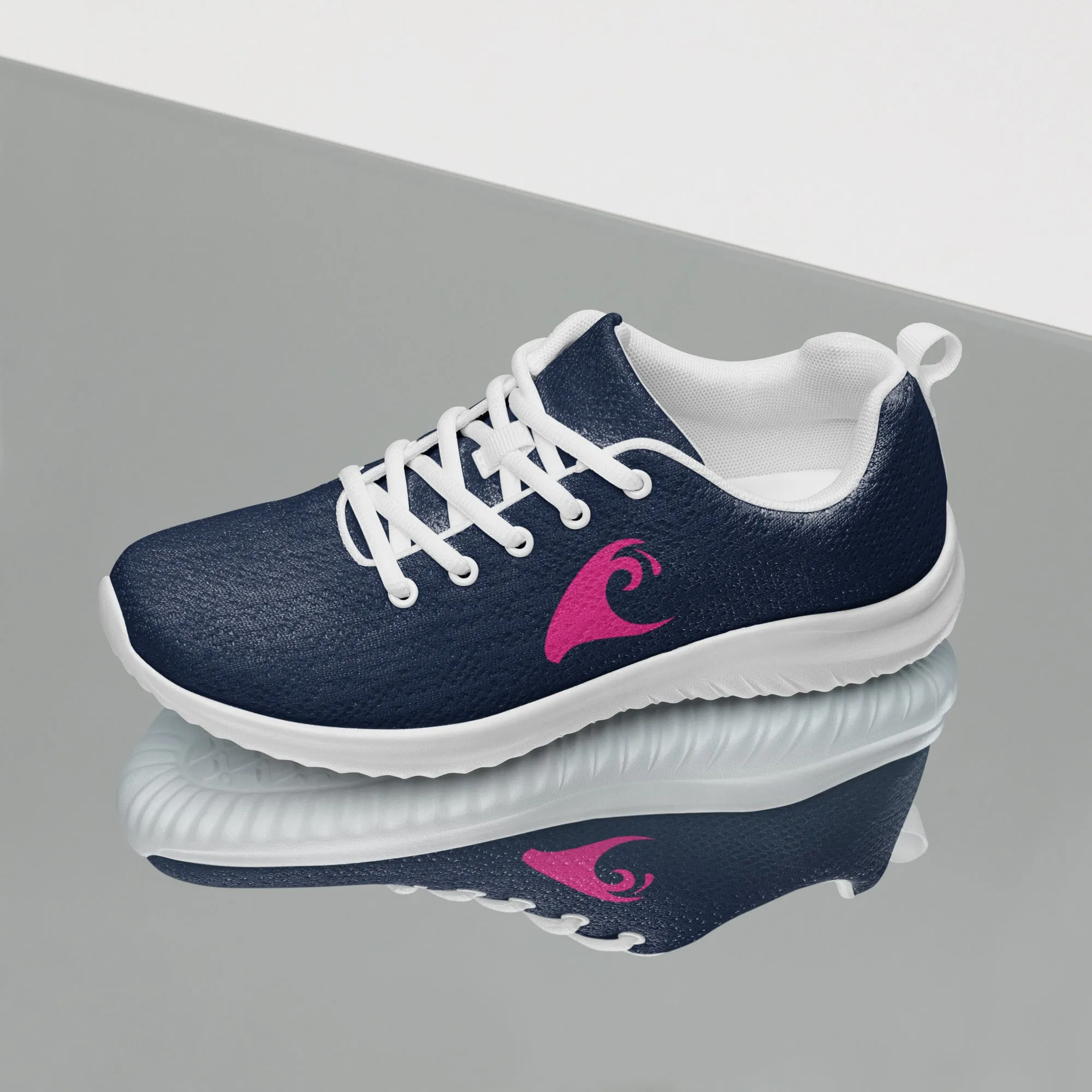 Women’s Navy Blue Athleisure Shoes with Hot Pink Extremely Stoked Epic Wave Logo