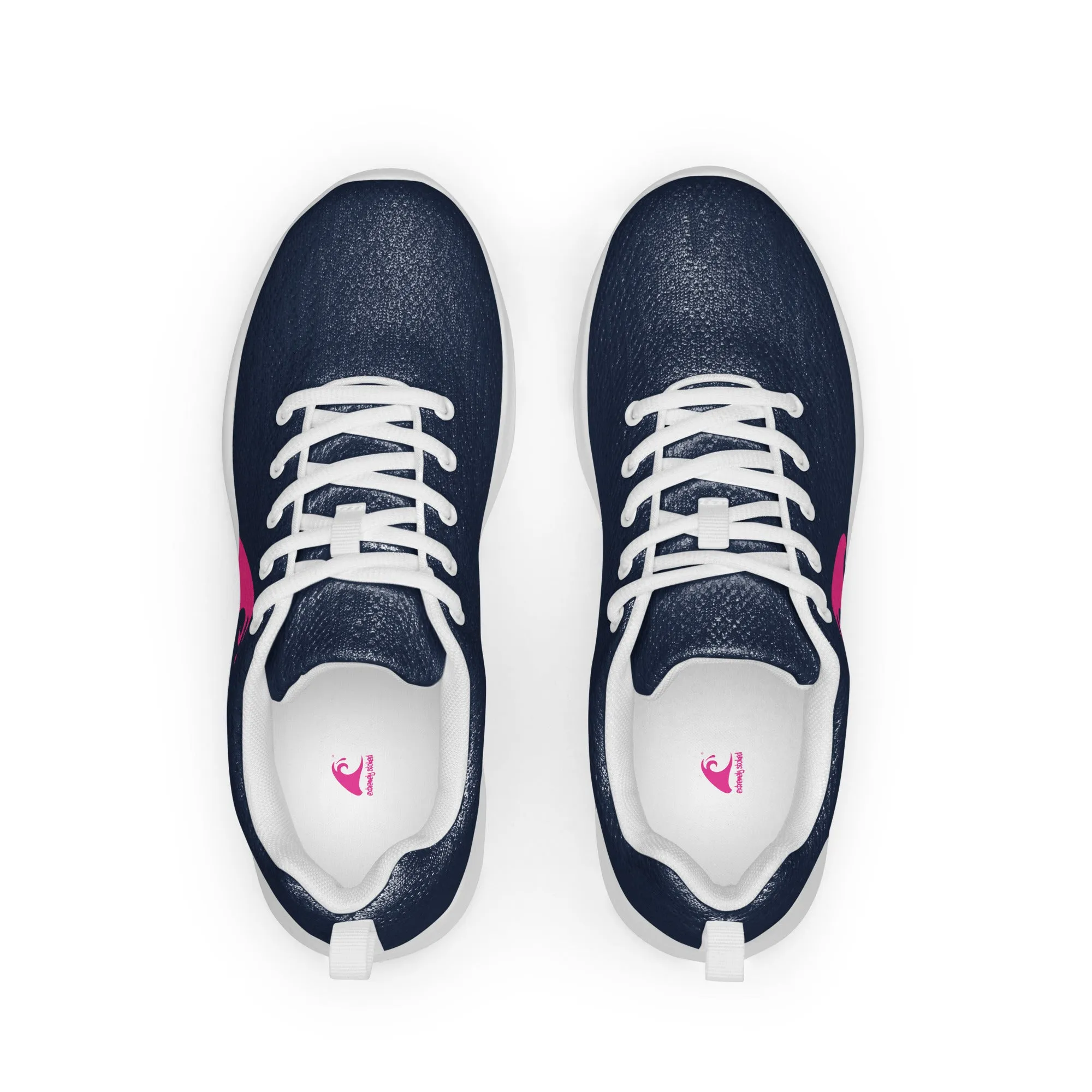 Women’s Navy Blue Athleisure Shoes with Hot Pink Extremely Stoked Epic Wave Logo