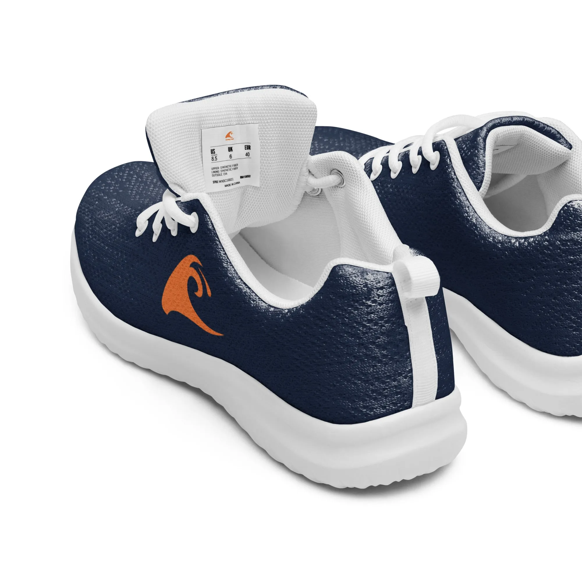 Women’s Navy Blue Athleisure Shoes with Orange Extremely Stoked Epic Wave Logo