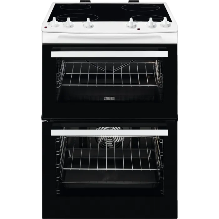 Zanussi ZCV66050WA Ceramic Electric Cooker with Double Oven White